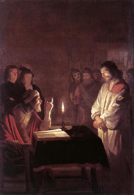HONTHORST, Gerrit van Christ before the High Priest sg Spain oil painting art
